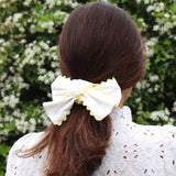 BARRETTE Ysé Jaune Ecru