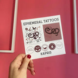 PLANCHE DE TATOUAGES ÉPHÉMÈRES - WILD RED
