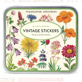 BOITE D'ÉTIQUETTES VINTAGE - FLEURS SAUVAGES