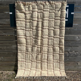 TAPIS ROSE FLUO PASTEL / CARRÉS 252x160 CM - BENI OUARAIN