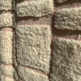 TAPIS ROSE FLUO PASTEL / CARRÉS 252x160 CM - BENI OUARAIN