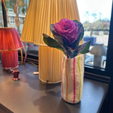 VASE ALLONGÉ RAYÉ MULTICOLORE