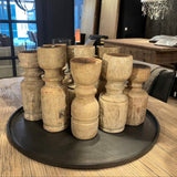 BOUGEOIR EN BOIS ANCIEN