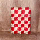 REPOSE 6 OEUFS - DAMIER ROUGE