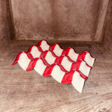 REPOSE 6 OEUFS - DAMIER ROUGE