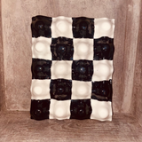 REPOSE 12 OEUFS - DAMIER NOIR