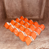 REPOSE 12 OEUFS - RAYÉ ORANGE