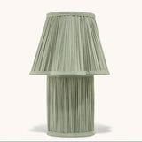 LAMPE MYRA EN SOIE SAUGE - PETIT MODÈLE