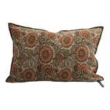 COUSSIN LIN WABI SABI LES TOURNESOLS TERRACOTTA 30x50 CM - MAISON DE VACANCES