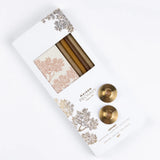 COFFRET CIERGES, ALLUMETTES ET 2 BOUGEOIRS LAITON // NUDE - MAISON PECHAVY