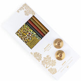 COFFRET CIERGES, ALLUMETTES ET 2 BOUGEOIRS LAITON // DARBAR - MAISON PECHAVY