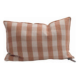 COUSSIN LIN LAVÉ VICHY COTTAGE TERRACOTTA 40X60 - MAISON DE VACANCES