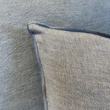 COUSSIN LIN LAVÉ FROISSÉ NUAGE GIVRÉ 40X60 - MAISON DE VACANCES