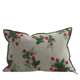 COUSSIN LIN WABI SABI LES FRAISES 40x60 CM - MAISON DE VACANCES