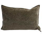 COUSSIN CHENILLE VISCONTI KAKI 40x60 CM - MAISON DE VACANCES