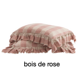 COUSSIN VICHY COTTAGE À VOLANTS BOIS DE ROSE 30x40 CM - MAISON DE VACANCES