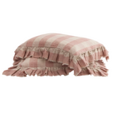 COUSSIN VICHY COTTAGE À VOLANTS BOIS DE ROSE 30x40 CM - MAISON DE VACANCES