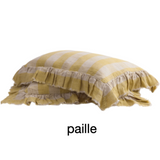 COUSSIN VICHY COTTAGE À VOLANTS PAILLE 30x40 CM - MAISON DE VACANCES