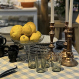 SERVIETTE TOILE VINTAGE VICHY NUAGE 43x43 CM - MAISON DE VACANCES