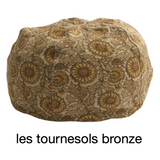 POUF BULLE WABI SABI TOURNESOLS BRONZE 40x60 CM - MAISON DE VACANCES