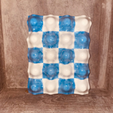 REPOSE 12 OEUFS - DAMIER BLEU