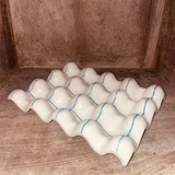 REPOSE 12 OEUFS - CARREAUX BLEUS