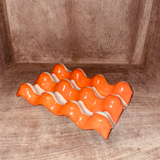 REPOSE 6 OEUFS - RAYÉ ORANGE