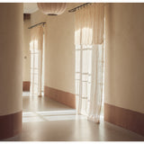 RIDEAU BAYADÈRE GAZE DE LIN LAVÉ ARGILE/CHAUX - MAISON DE VACANCES