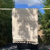 TAPIS BENI CARRÉS BLANCS 152x103 CM