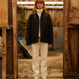 VESTE DE TRAVAIL MOLESKINE FEMME VINTAGE DENIM NOIR - LE MONT SAINT MICHEL