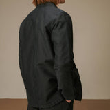 VESTE DE TRAVAIL MOLESKINE HOMME VINTAGE DENIM NOIR - LE MONT SAINT MICHEL