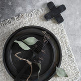 DESSOUS DE PLAT EN MARBRE CROIX NOIRE