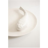 PLAT POISSON RASCASSE EN CERAMIQUE BLANCHE