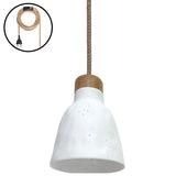 SUSPENSION EN PORCELAINE PETITS POINTS H 14,5 x D 12 cm