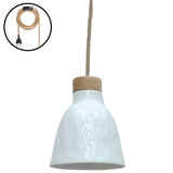 SUSPENSION EN PORCELAINE SIMPLE H 14,5 x D 12 cm