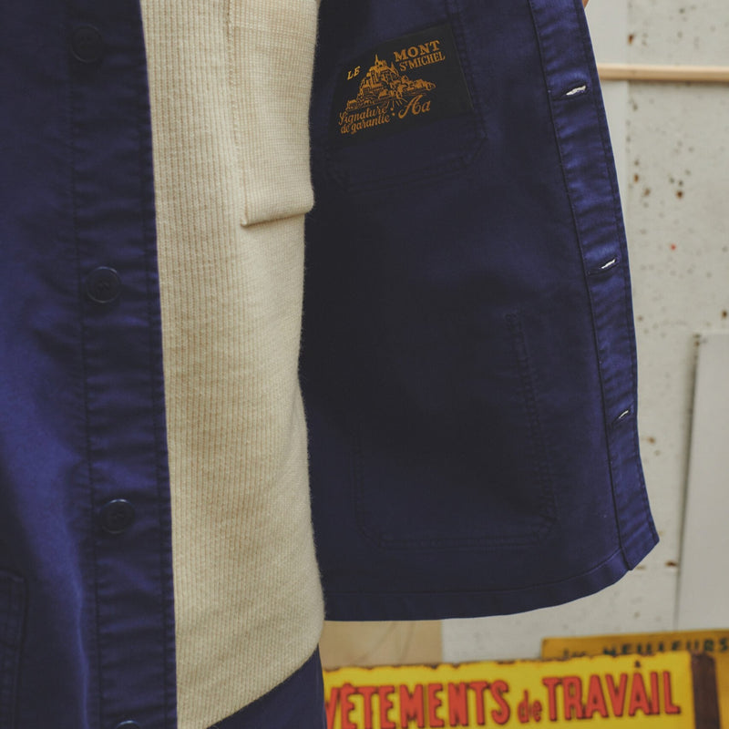 VESTE DE TRAVAIL MOLESKINE HOMME BLUE - LE MONT SAINT MICHEL