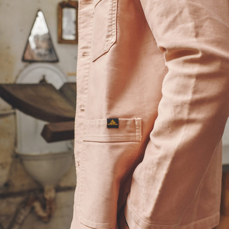 VESTE DE TRAVAIL MOLESKINE HOMME VIEUX ROSE - LE MONT SAINT MICHEL