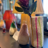 VASE ALLONGÉ RAYÉ MULTICOLORE