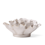 CERAMIC FLOWER IVORY SEA LETTUCE MEDIUM