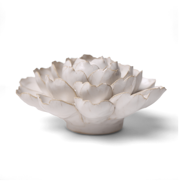 CERAMIC FLOWER IVORY CABBAGE