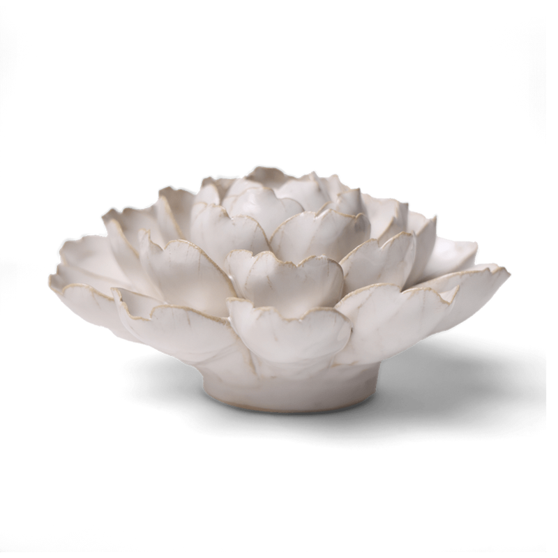 CERAMIC FLOWER IVORY CABBAGE