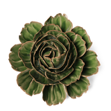 CERAMIC FLOWER GREEN ROZELLA PEONY