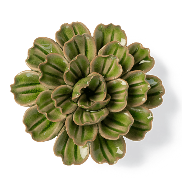 CERAMIC FLOWER GREEN PETUNIA