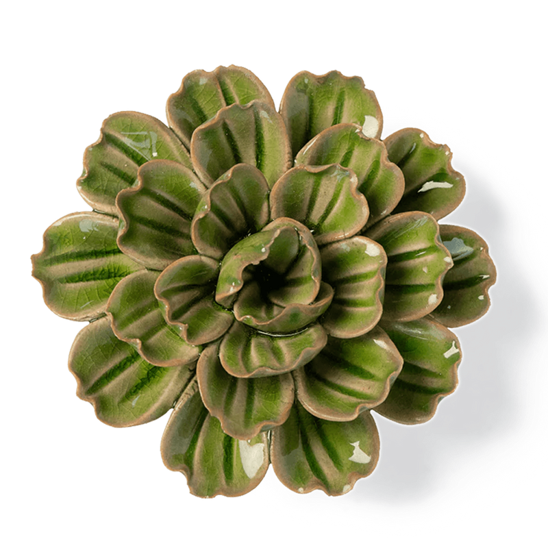 CERAMIC FLOWER GREEN PETUNIA