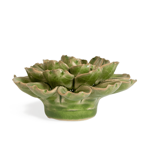 CERAMIC FLOWER GREEN PETUNIA