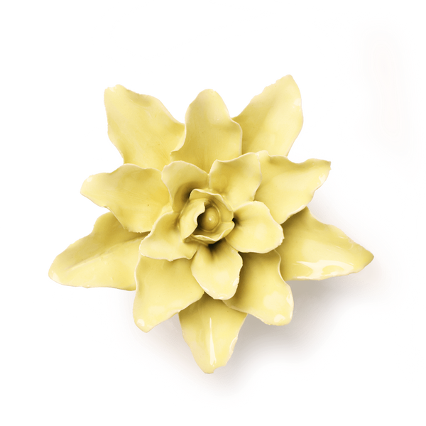 CERAMIC FLOWER LIME YELLOW TIGER LILLY
