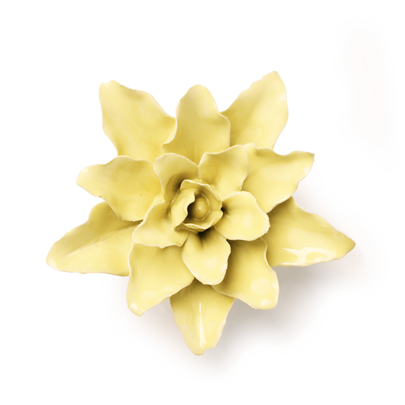 CERAMIC FLOWER LIME YELLOW TIGER LILLY