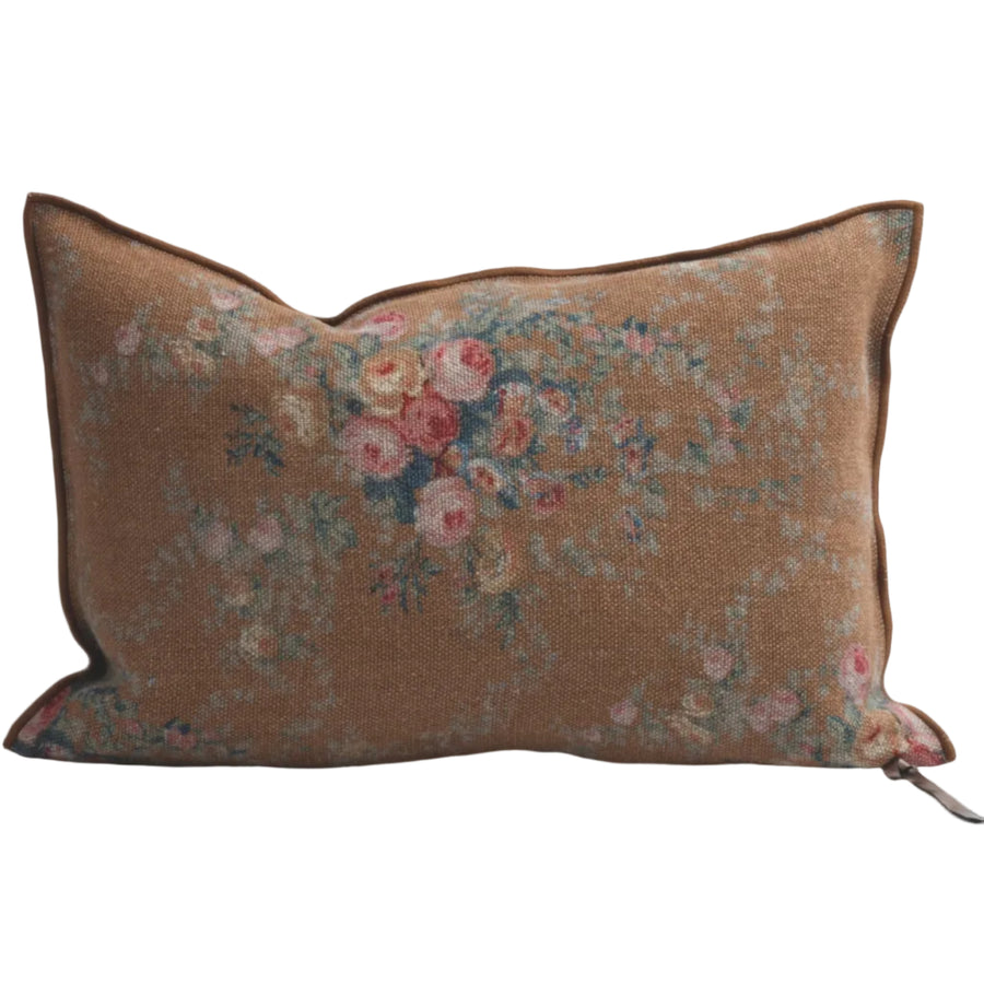 COUSSIN LIN WABI SABI POMPADOUR HAVANE 40x60 CM - MAISON DE VACANCES