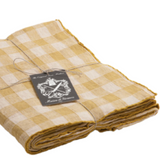 NAPPE TOILE VICHY VINTAGE PAILLE 170x300 CM - MAISON DE VACANCES