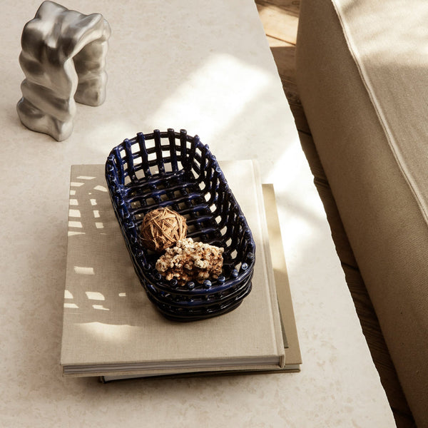 CORBEILLE CERAMIQUE - BLEUE - FERM LIVING